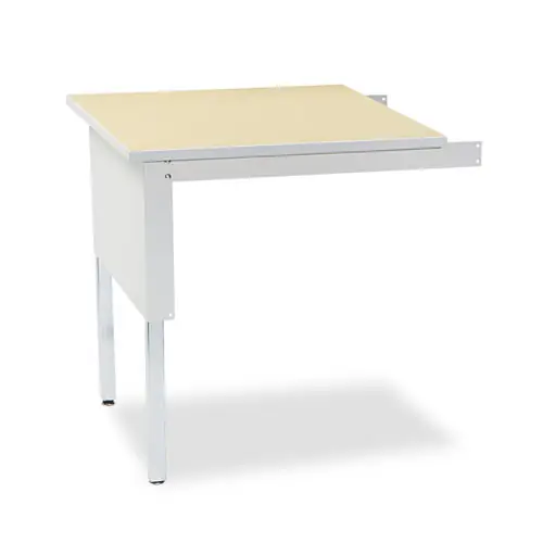 Safco® Mailflow-To-Go Mailroom System Table, Pebble Gray, Adjustable Height, 30" x 30" Square