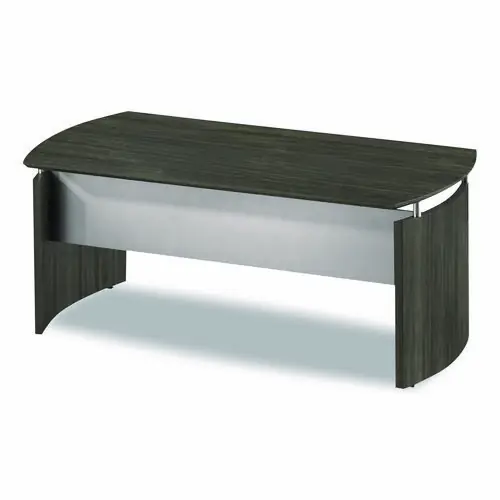 Safco® Medina Series Laminate Curved Desk Top, 72" x 36", Gray Steel