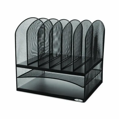 Safco® Onyx™ Mesh Desk Organizer With Two Horizontal/Six Upright Sections