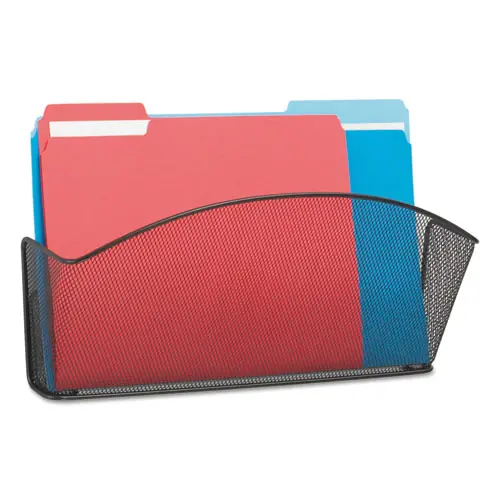 Safco® Onyx Mesh Wall Pockets, Legal Size, Black