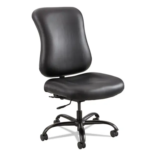 Safco® Optimus High Back Big and Tall Chair, Vinyl, Supports Up to 400 lb, 19" to 22" Seat Height, Black