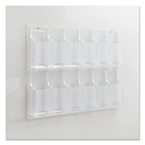 Safco® Reveal Clear Literature Display, 12 Compartments, Clear