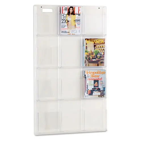 Safco® Reveal Clear Literature Displays, 12 Compartments, Clear