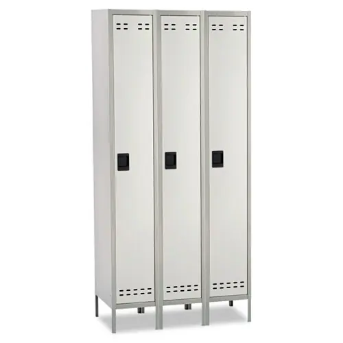 Safco® Single-Tier, Three-Column Locker, Two-Tone Gray
