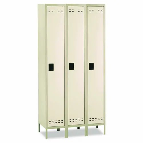 Safco® Single-Tier, Three-Column Locker, Two-Tone Tan