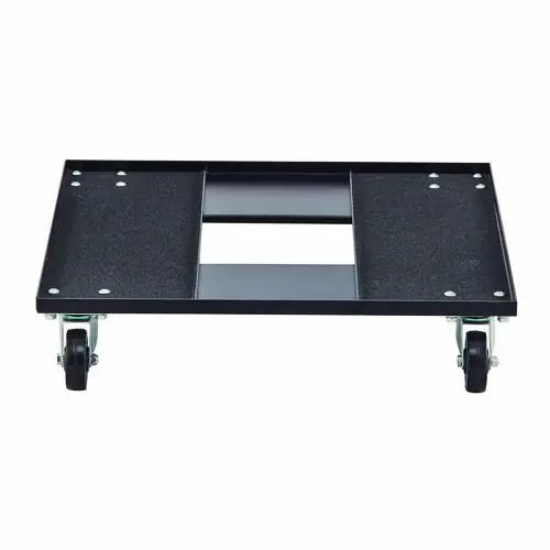 Safco® Stacking Chair Cart, Black, 23.13"W x 23.13"D x 4.5"H, Metal