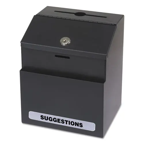 Safco® Steel Suggestion/Key Drop Box with Locking Top
