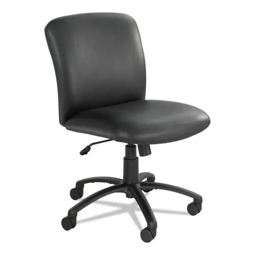 Safco® Uber Big/Tall Series Mid Back Chair, Vinyl, Supports Up to 500 lb, Black