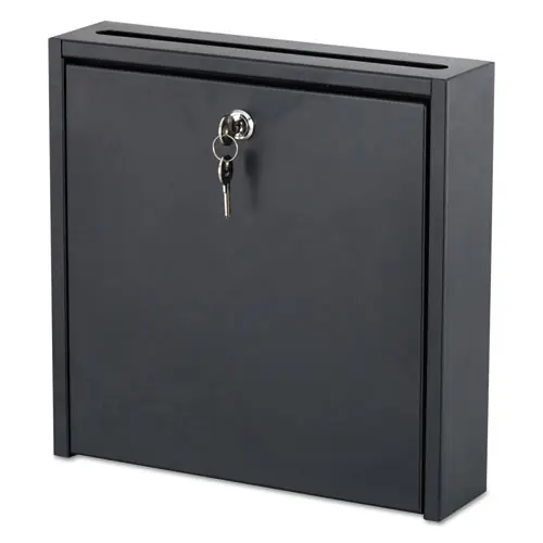 Safco® Wall-Mountable Interoffice Mailbox, Black