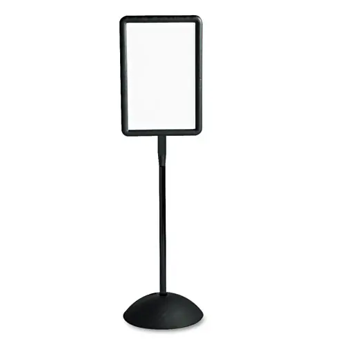 Safco® WriteWay Two-Sided Dry Erase Standing Message Sign, Black Frame, 14.25" x 22.5" Writing Surface, 65" Tall