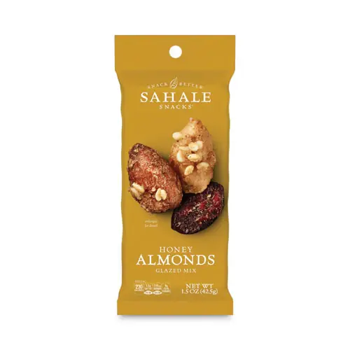 Sahale Snacks® Glazed Mixes, Honey Glazed Almond, 1.5 oz, 18/Carton