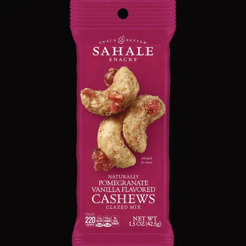 Sahale Snacks® Pomegranate Vanilla Glazed Mix Cashews, 1.5 oz Bag, 18/Carton