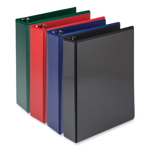 Samsill® Durable D-Ring View Binders, 3 Rings, 2" Capacity, Assorted Colors, 4/Pack
