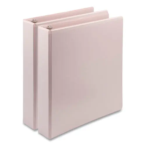Samsill® Earth's Choice Plant-Based BOHO D-Ring View Binders, 1.5" Capacity, 11 x 8.5, Rose, 2/Pack