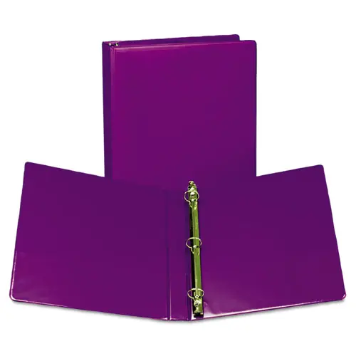 Samsill® Earth's Choice Plant-Based Durable Fashion View Binder, 3 Rings, 1" Capacity, 11 x 8.5, Purple, 2/Pack