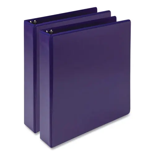 Samsill® Earth's Choice Plant-Based Economy Round Ring View Binders, 1.5" Capacity, Purple, 2/Pack