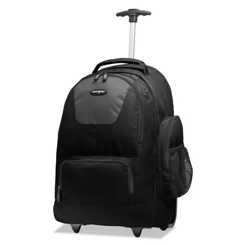 Samsonite® Rolling Backpack, Fits Devices Up to 15.6", Black/Charcoal