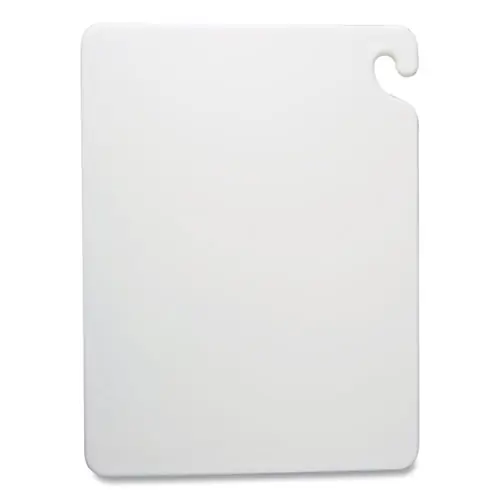 San Jamar® Cut-N-Carry Color Cutting Boards, White, Plastic, 20" x 15" x 0.5"