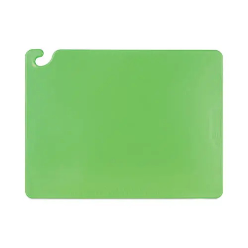 San Jamar® Cut-N-Carry Color Cutting Boards, Plastic, Green, 24" x 18" x 0.5"