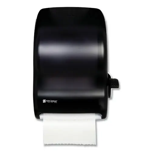 San Jamar® Lever Roll Towel Dispenser, Transparent Black Pearl