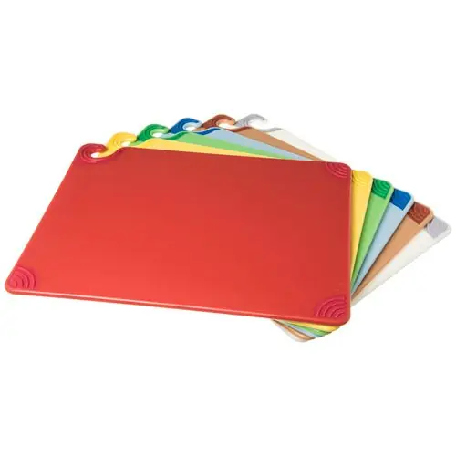 San Jamar® Saf-T-Grip Cutting Board, Assorted Colors, 24" x 18" x 0.5", 6/Pack