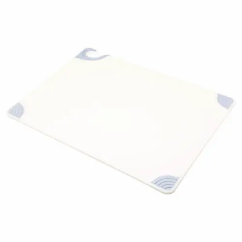 San Jamar® Saf-T-Grip Cutting Board, Plastic, White, 24" x 18" x 0.5"