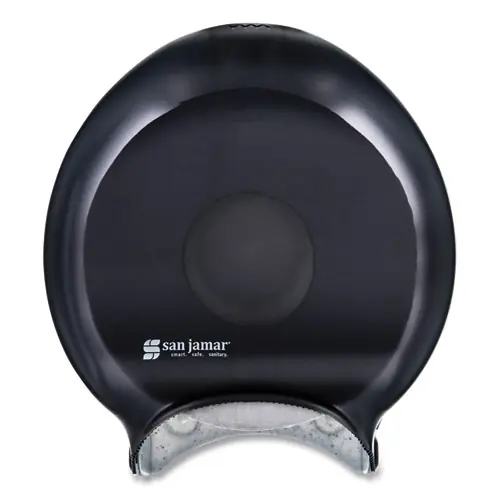San Jamar® Single 9" Jumbo Bath Tissue Dispenser, Transparent Black Pearl