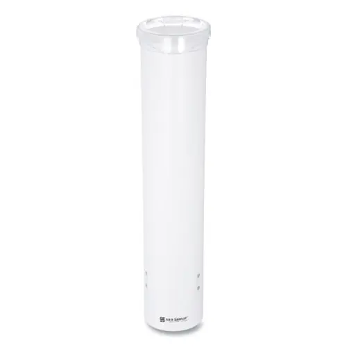 San Jamar® Small Pull-Type Water Cup Dispenser, White, 5 oz Capacity