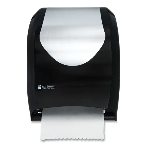 San Jamar® Tear-N-Dry Touchless Roll Towel Dispenser, Black/Silver