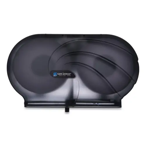 San Jamar® Twin 9" JBT Toilet Tissue Dispenser, Oceans, Transparent Black Pearl