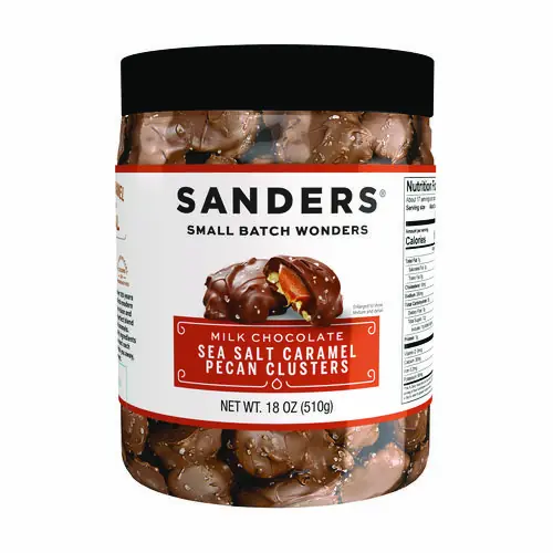 Sanders® Small Batch wonders Sea Salt Caramel Pecan Clusters, 18 oz Tub
