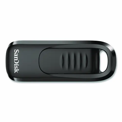 SanDisk® Ultra Slider USB 3.2 Type C Flash Drive, 128 GB, Black