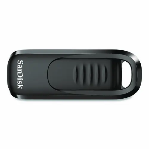 SanDisk® Ultra Slider USB 3.2 Type C Flash Drive, 64 GB, Black