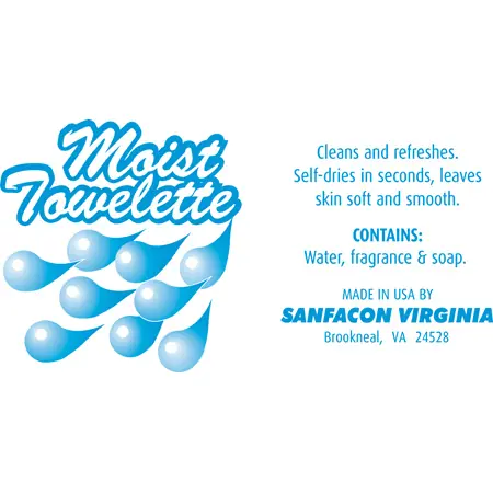 Sanfacon Droplet Winner Size Moist Towelette