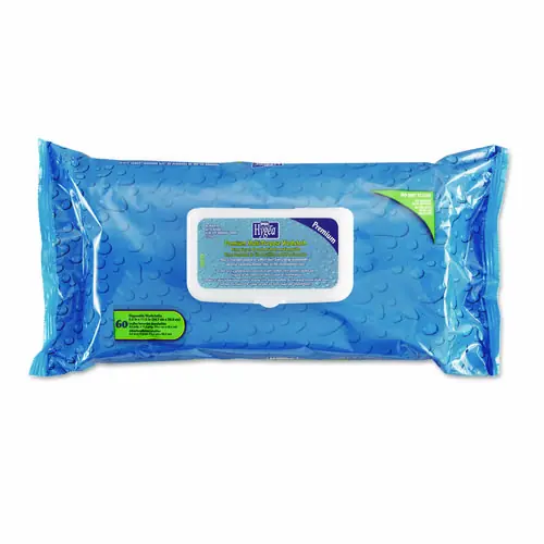 Sani Professional® Hygea Adult Wash Cloths, Unscented, White, 60 Wipes/Tub, 6 Tubs/Carton