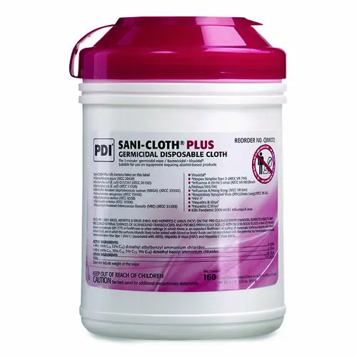 Sani Professional® PDI San-Cloth Plus Germicidal Disposable Cloth, Unscented, White, 160 Wipes