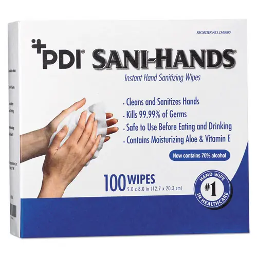 Sani Professional® PDI Sani-Hands Instant Hand Sanitizing Wipes