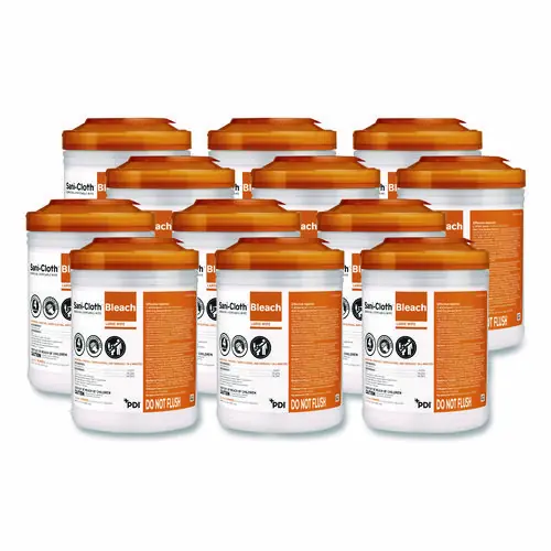 Sani Professional® Sani-Cloth Bleach Germicidal Disposable Wipes, 160 Wipes/Canister, 12 Canisters/Carton