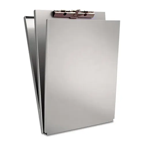 Saunders A-Holder Aluminum Form Holder, 0.5" Clip Capacity, Holds 8.5 x 11 Sheets, Silver