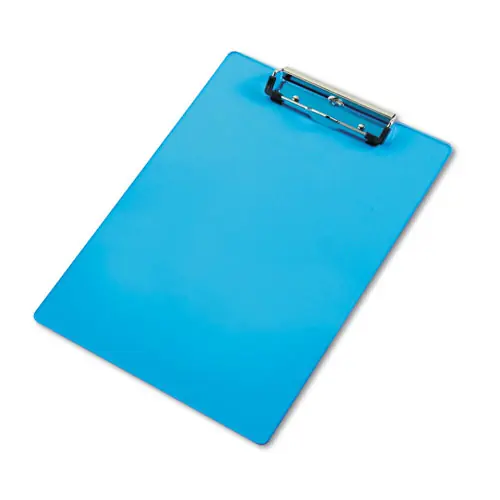 Saunders Acrylic Clipboard, Transparent Blue, 0.5" Clip Capacity, 8.5 x 11 Inches