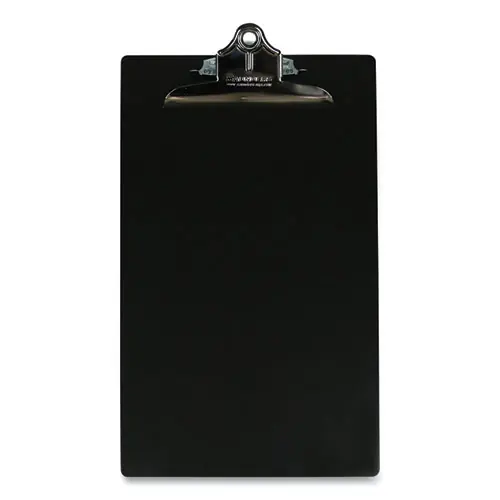 Saunders Aluminum Clipboard, Black, 8.5 x 14, 1" Clip Capacity