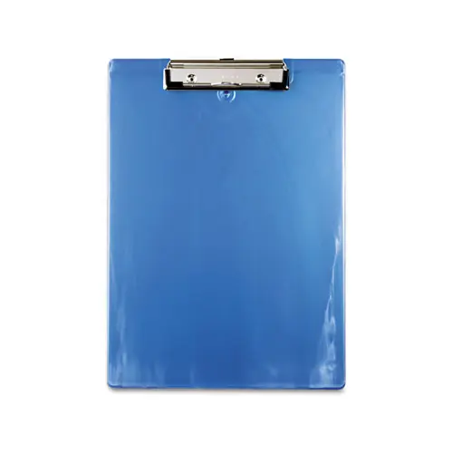 Saunders Recycled Plastic Clipboard, Ice Blue, 0.5" Clip Capacity, Holds 8.5 x 11 Sheets