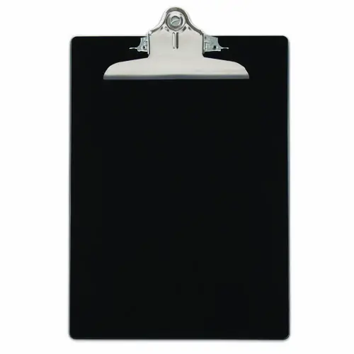 Saunders Recycled Plastic Clipboard with Ruler Edge, 1" Clip Capacity, Holds 8.5 x 11 Sheets, Black