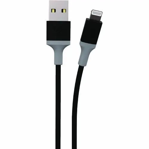Scosche® strikeLINE USB-A to Apple Lightning Charge and Sync Cable, 4 ft, Black