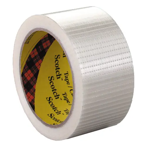 Scotch® Bi-Directional Filament Tape, 3" Core, Clear