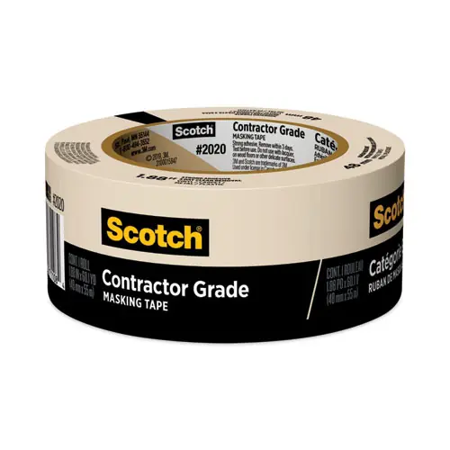 Scotch® Commercial-Grade Masking Tape for Production Painting, 3" Core, 1.88" x 60 yds, Natural