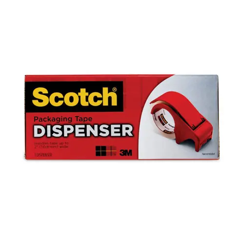Scotch® Compact and Quick Loading Dispenser for Box Sealing Tape, Red