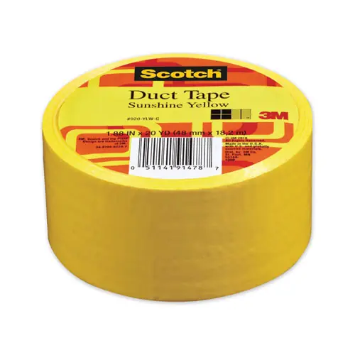 Scotch® Duct Tape, Sunshine Yellow, 1.88" x 20 yds