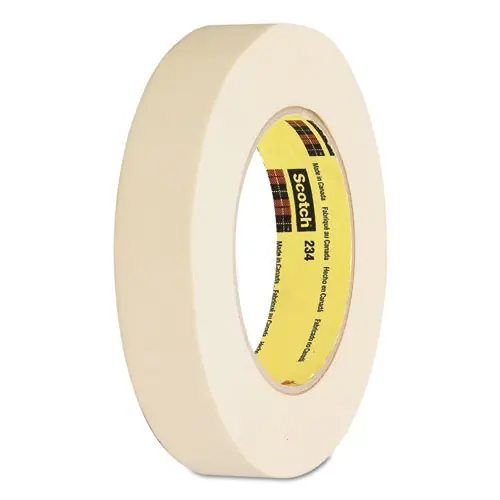 Scotch® General Purpose Masking Tape 234, Tan, 12 mm x 55 m, 3" Core
