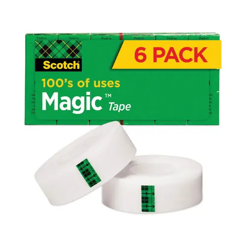 Scotch® Magic Tape Refill, 1" Core, 6/Pack